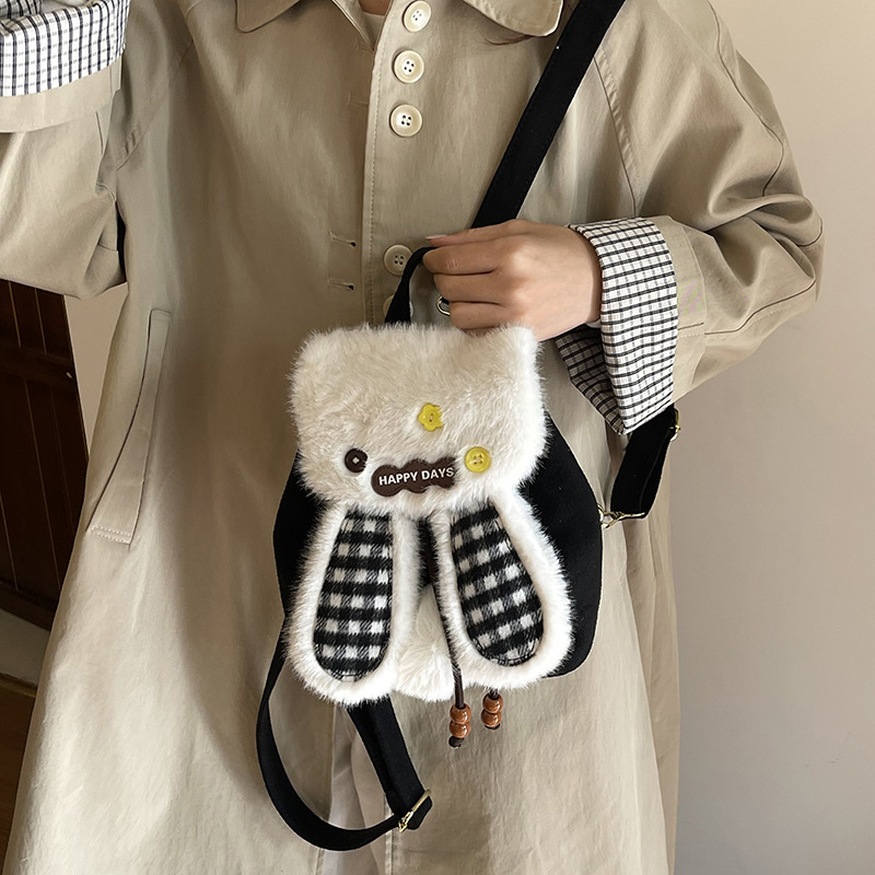 Cartoon Little Bunny Girl Mochila Peludo Mochila 2026 nueva mochila de peludo