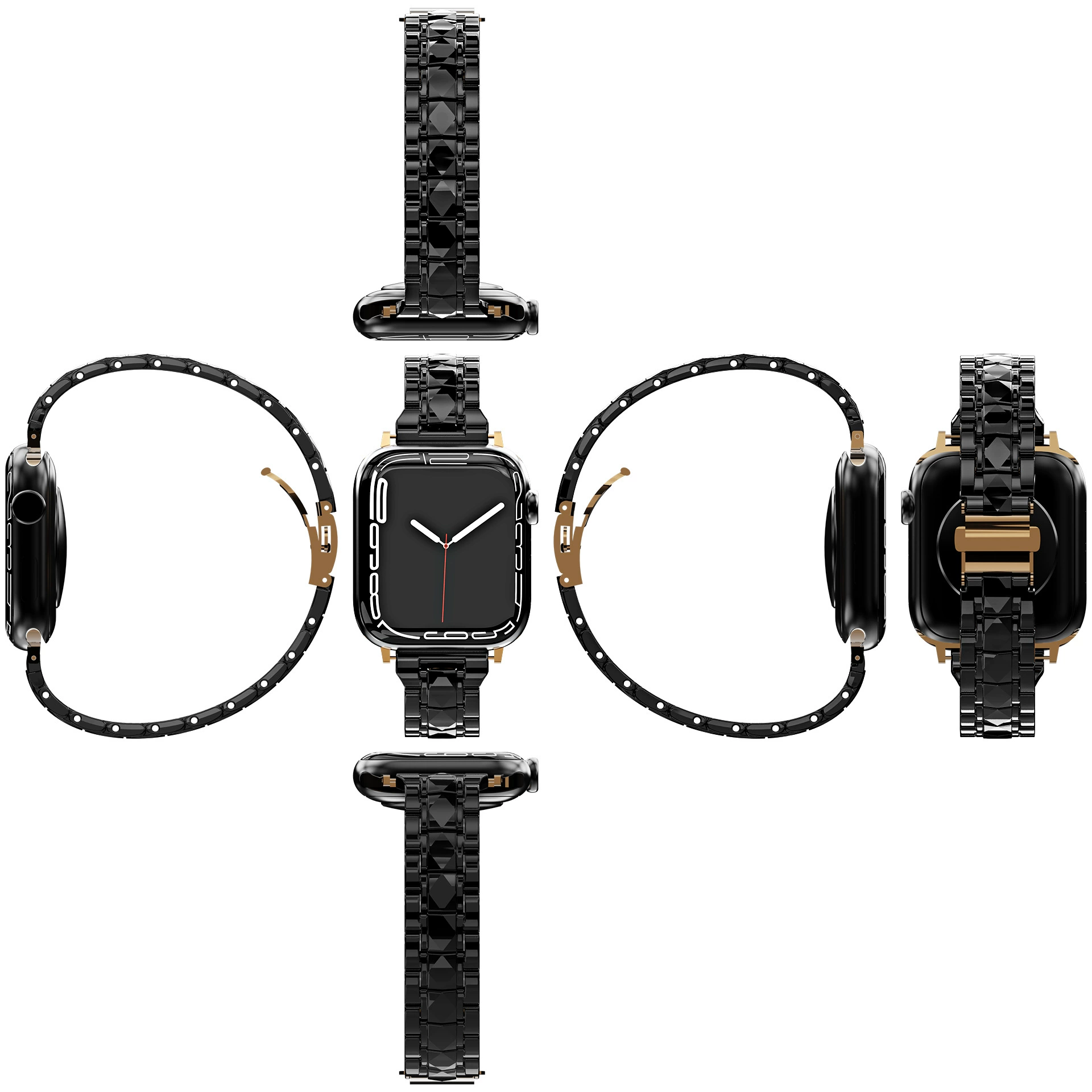 Подходящий к ремешку Apple watch iwatch765432/sse поколения новый блестящий гальванизированный цветной уменьшенный пояс на запястье
