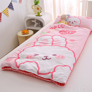 Cartoon Ultraman Thickened Warm Bean Velvet Children's Sleeping Bag Integrated Kick-proof Kindergarten Nap-proof Windproof