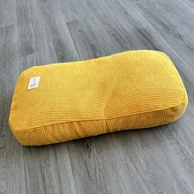 XXP4荞麦枕头绒布加厚枕套荞麦壳软枕芯透气高枕韩版圆边护颈椎枕