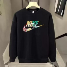 欧美跨境潮牌印花圆领套头卫衣男士秋冬季宽松时尚痞帅上衣卫衣