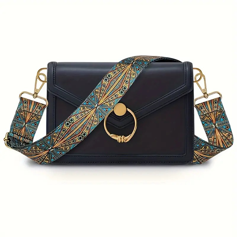 Bolso bandolera con accesorios ultra anchos, bolso de color, correa gruesa, correa de repuesto alargada, correa de hombro de bolso universal ajustable