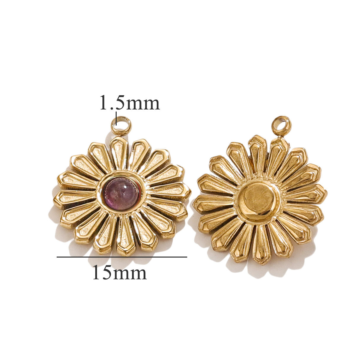 Europa y América retro acero inoxidable plato de piedra natural turquesa collar DIY collar colgante al por mayor colgante transfronterizo