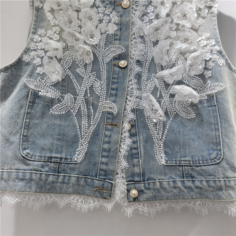 2026 primavera y verano nueva flor de encaje pesado empalmado hombro suelto BF chaqueta cardigan tendencia image 4