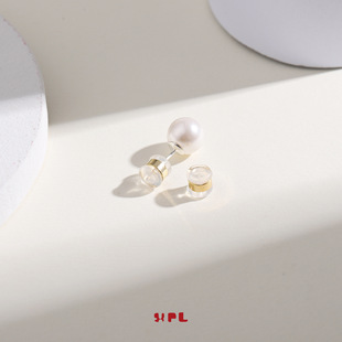 11# Silicone Ear Plug Real Gold Electroplated Transparent Hamburg Anti-drop Earring Accessories Ear Stud Ear Bundles Small and Simple