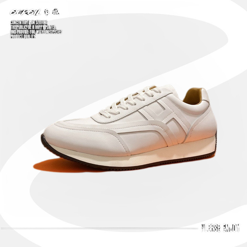 European and American Trendy Outdoor Casual Shoes for Men, Leather Patchwork Lace-Up Fashion Men's Shoes, Comfortable Low-Top Running Sneakers European and American Trendy Outdoor Casual Shoes for Men, Leather Patchwork Lace-Up Fashion Men's Shoes, Comfortable Low-Top Running Sneakers