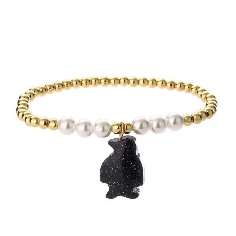 Медная bracelet из жемчуга, орган pendant, модные украшения, аксессуар, 4мм, корейский стиль, стиль легкой роскоши