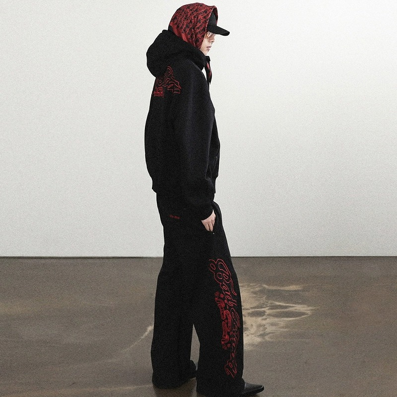Same Style For Men And Women Badblood Bcac Series Retro Loose Camouflage Sweatshirt Women's Niche Hoodie Sports Jacket_viptrois.com