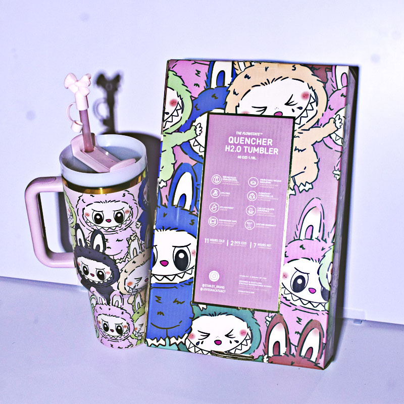 跨境不锈钢保温杯礼盒装大容量汽车杯高颜值男女学生冰霸杯水杯