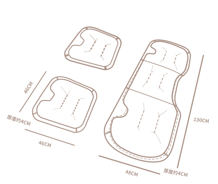 Car seat cushion anti-fouling leather winter single-piece Mercedes-Benz BMW high-end car special rear row integrated three-piece seat cushion