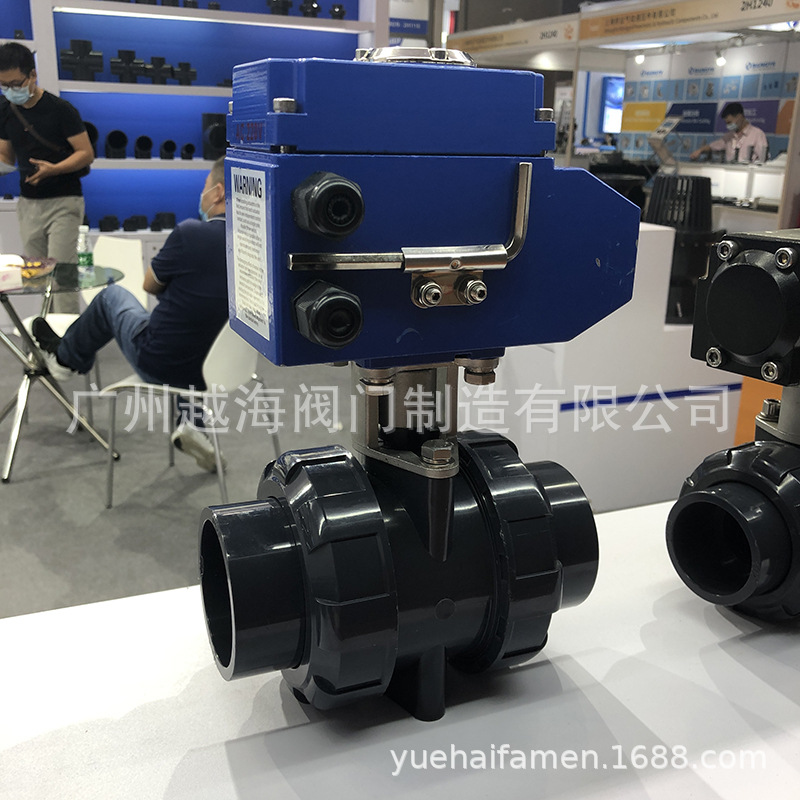 UPVC气动对夹式蝶阀 气动软密封蝶阀 PVC气动蝶阀阀门DN50-DN300