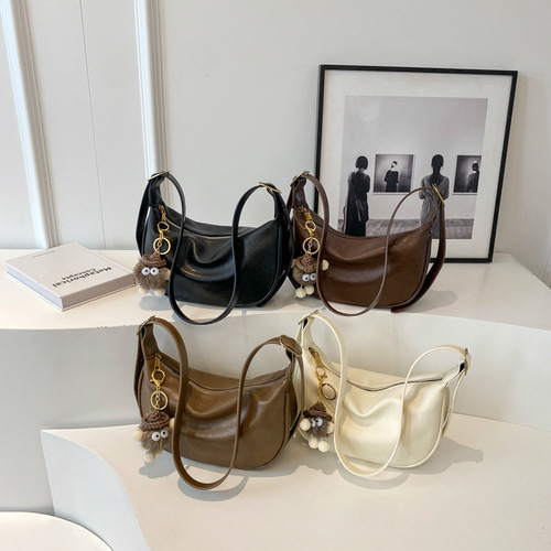 Retro niche bag, new women's bag, trendy, popular and versatile crossbody bag, shoulder armpit dumpling bag