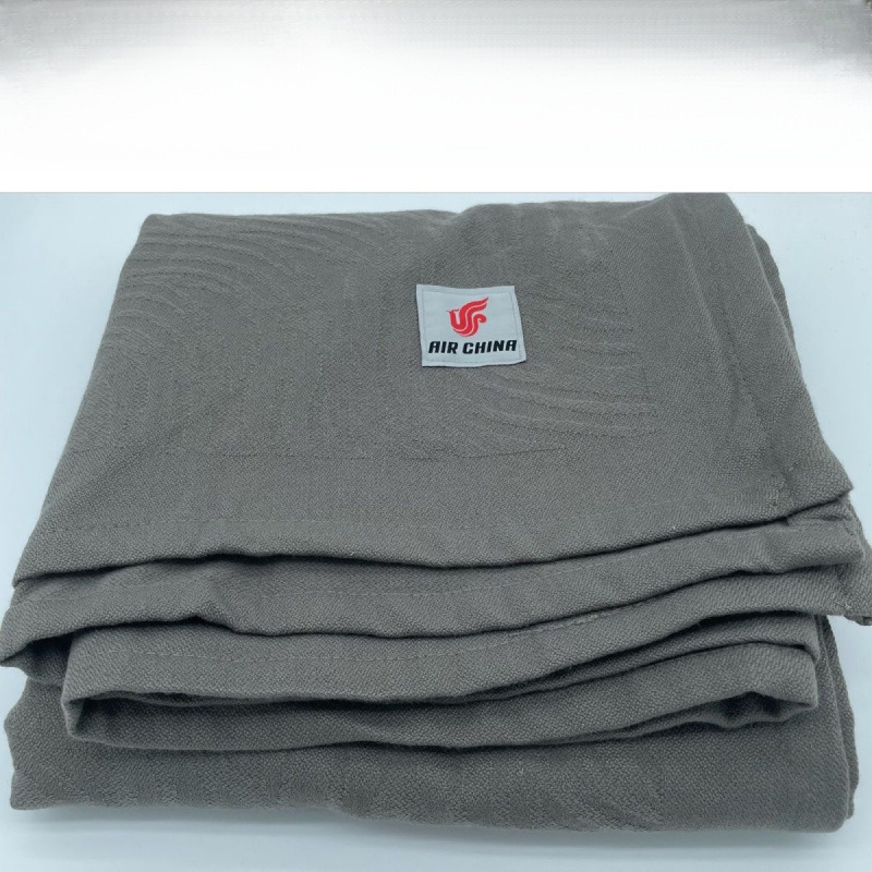 International Airlines First Class New Aircraft Blanket Single Solid Color Wordless Office Car Blanket Shawl Knee Pad Blanket