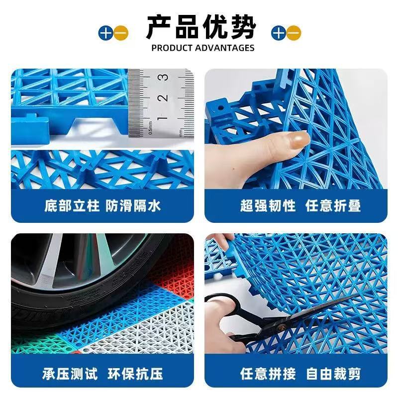 Wholesale Swimming Pool Pvc Plastic Non-Slip Hollow Water-Proof Interlocking Shower Kitchen Bathroom Floor Tiles
