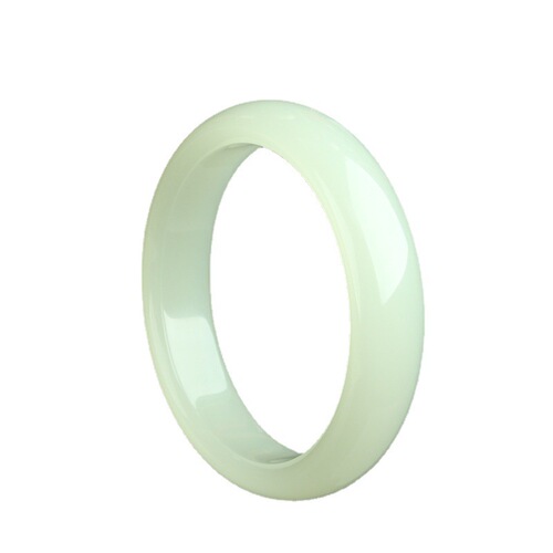 Mongolian material blue and white jade bracelet mutton fat white round jade bracelet thin round beauty bracelet keeps falling Mongolian material bracelet factory