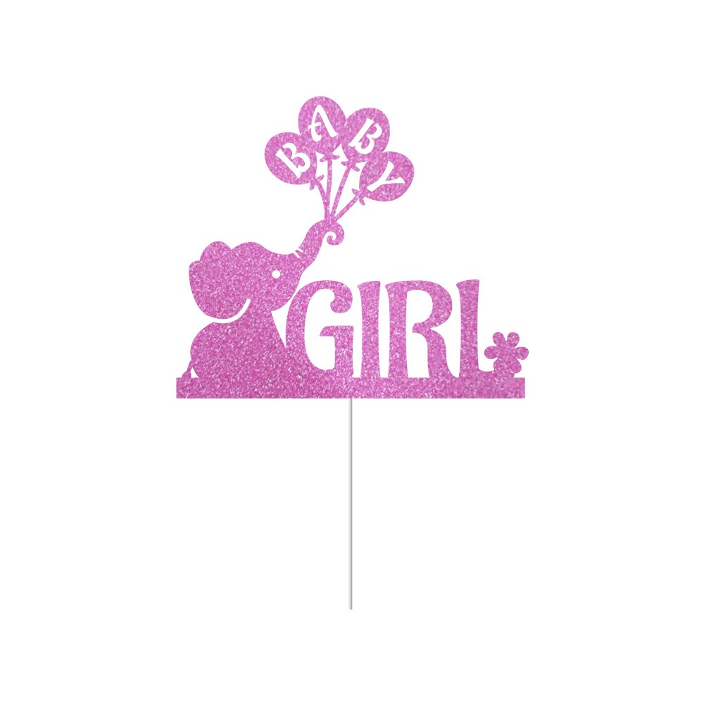 El nuevo estilo Yingying Pie para artículos de decoración Pink Elephant girl sexo revela la decoración de fiesta de baby shower