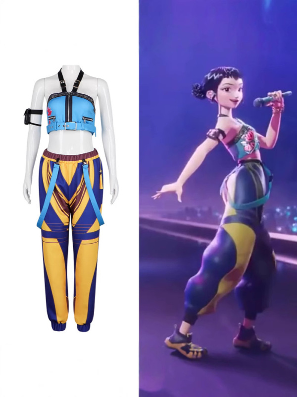 K-Pop: デーモン ハンターズ コスプレ衣装 韓流ガールズ グループ デーモン ハンターズ コスプレ衣装|undefined