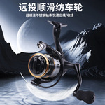 厂家HE远投全金属仿车轮 打黑筏钓远抛鱼线轮 渔轮路亚纺车轮远抛