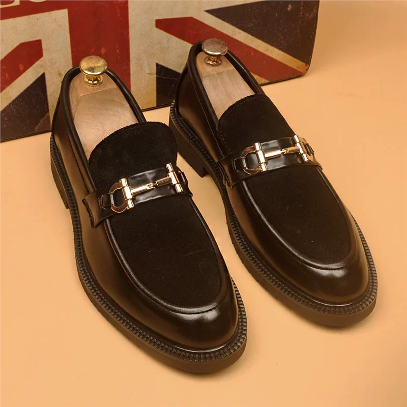 Мужские туфли европейского производства 2025 года, модная новинка, брендовые, из матовой кожи, лоферы, мужские деловые кожаные туфли.