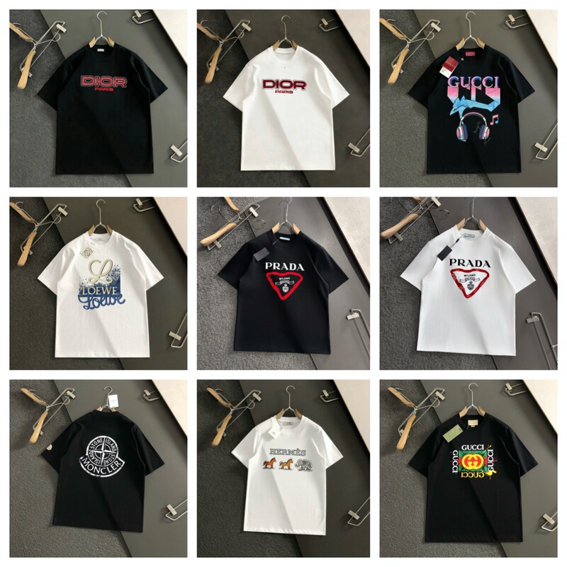 Cross-Border New Luxury Trendy Brand Short-Sleeve 26S High-End Version T-Shirt, Unisex, Cross-Border Foreign Trade Wholesale, Dropshipping