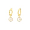 Fashionable design earrings from pearl, light luxury style, trend of season, simple and elegant design