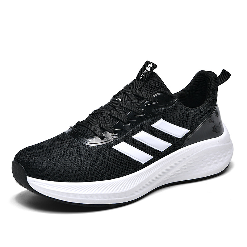 2026 pareja de malla transpirable zapatos de carrera casuales Putian tres barras placa de carbono al aire libre zapatillas deportivas ligeras resistentes al desgaste hombre