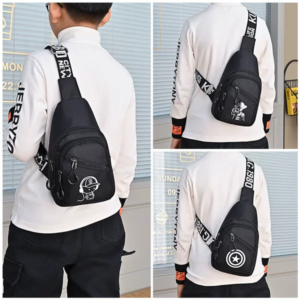 Children's Chest Bag Boys and Girls Korean Small Crossbody Bag Children's Outdoor Baby Fashion Personalized Small Backpack Waist Bag Trendy