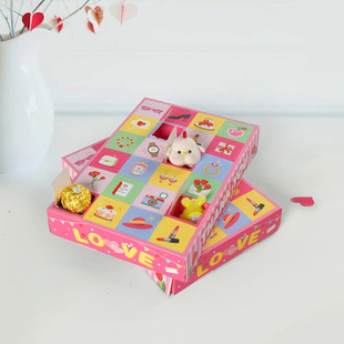 Cross-border Mother's Day 24-grid Calendar Fun Hole Box in stock Kuckle Homemade Surprise Box (5 pcs/Pack)