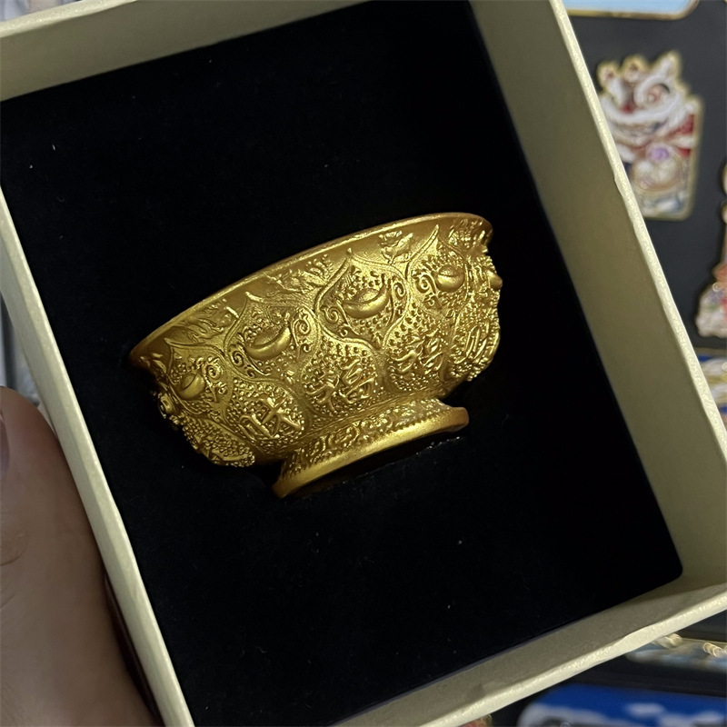 陝西省西安博物館文化創造オシドリ蓮の花びら金飯椀金冷蔵庫マグネット樹脂旅行お土産ギフト|undefined