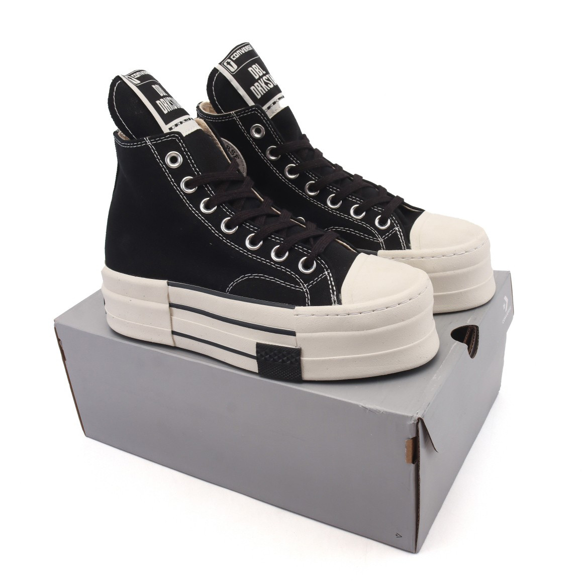 Putian Shoes All Star Thick-Soled Canvas Shoes for Women, High-Top Ice Cream Sole Casual Shoes, Multi-Layered Sole, Height Increase of 5cm, Trendy Shoes