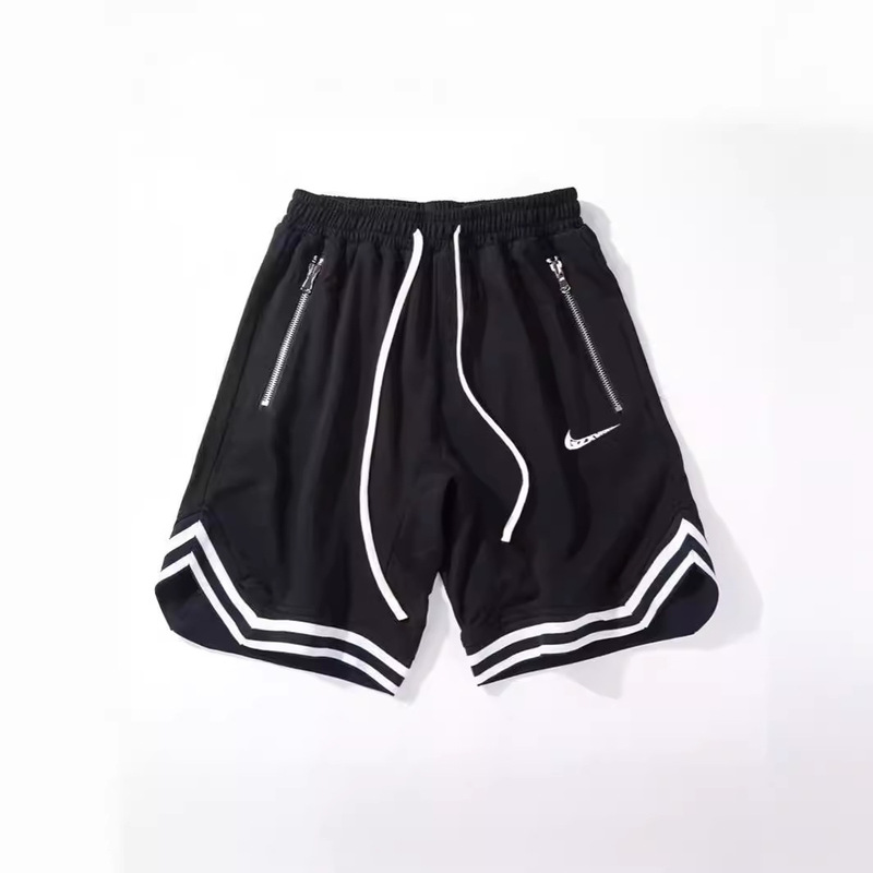 Men's Shorts Summer 2024 Casual Men's Beach Sports Korean Fashionable Striped Pocket Zipper Pants