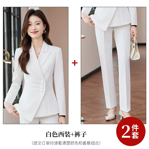White classic suit jacket, trousers