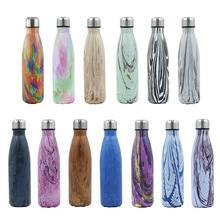 304不锈钢保温杯亚马逊跨境运动礼品水壶一件代发木纹可乐瓶