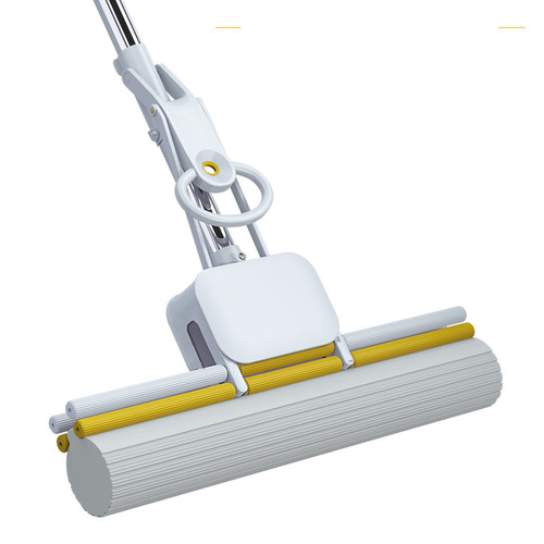 Sponge mop flat bathroom roller type large collodion mop household lazy hand-free large size wholesale
