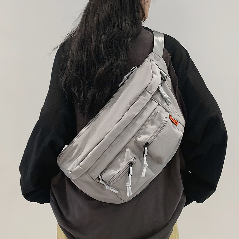 トレンディなブランド作業服チェストバッグメンズ 2025 新しい大容量機能スポーツサイクリングクロスボディバッグ女性のカジュアルショルダーバッグ|undefined