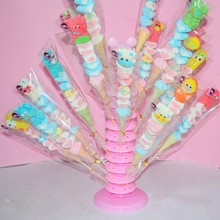動物卡通造型棉花糖串串樂網紅糖葫蘆串創意趣味可愛棒棒糖糖果批