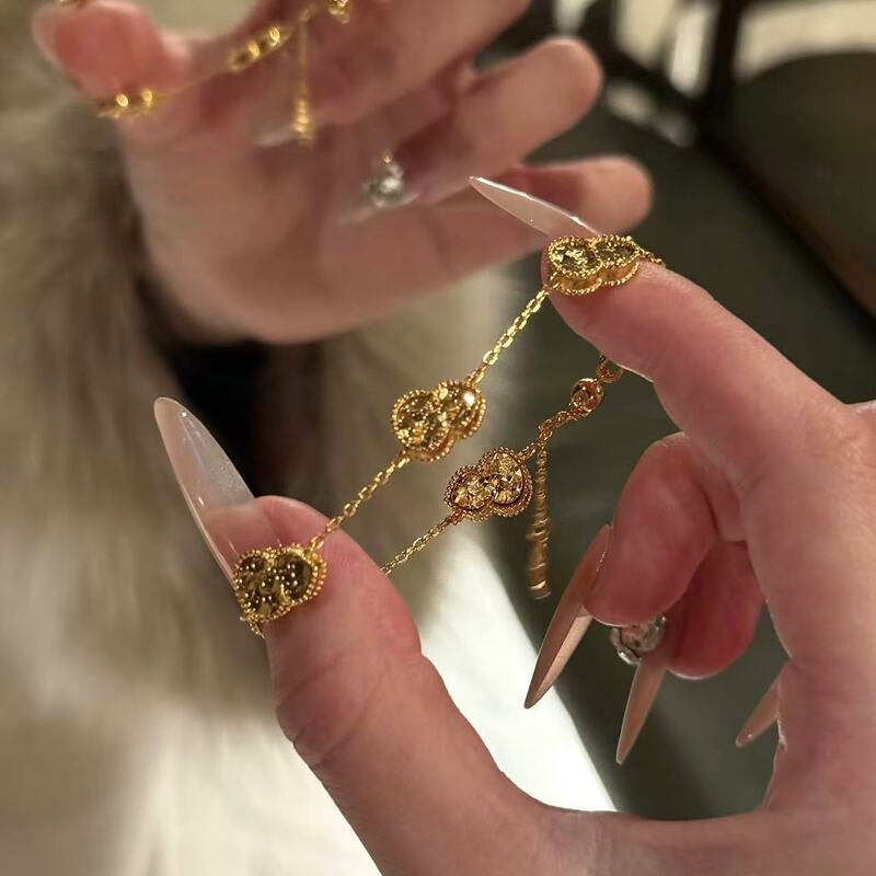 Sparkling Dragon Scale Ice Cracker Gourd Bracelet for Women 2025 New Chinese Style Layered Wear Stunning Hand Accessory