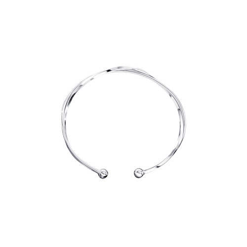 Under the Banyan Tree S925 Silver Möbius Band Bracelet Simple Young Style Bracelet Niche Design Intertwined Bracelet Trendy
