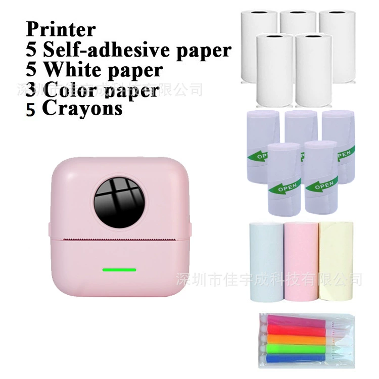 Pocket handheld printer X5, inkless thermal, Bluetooth, compact for students