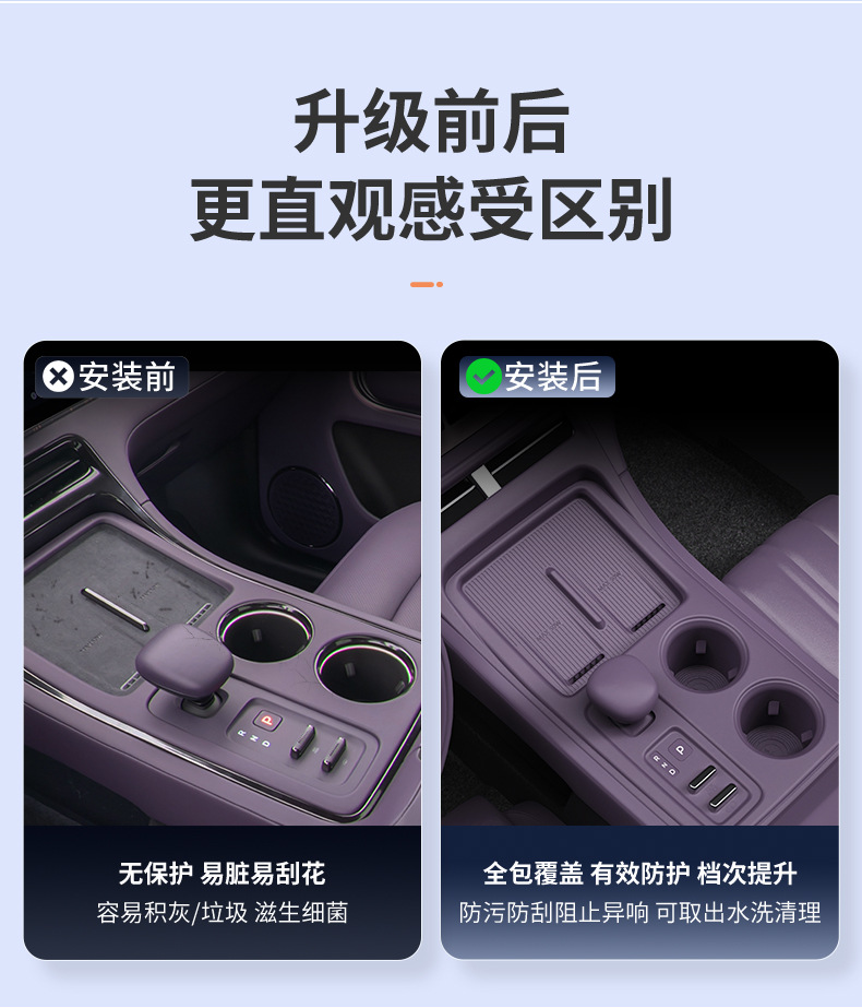 Suitable for 26 models of Jishi ADAMAS central control panel gear shift frame protective sticker interior upgrade decoration car accessories