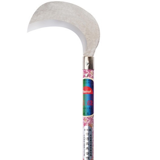 农业锰钢月芽镰刀木柄收割除草镰刀农具厂家批发【延益】180-35