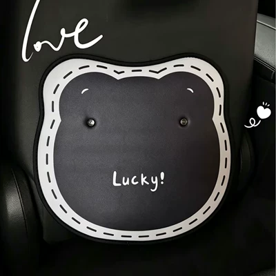 Chair back anti-kick pad Line Bear Head Car Anti-Kick