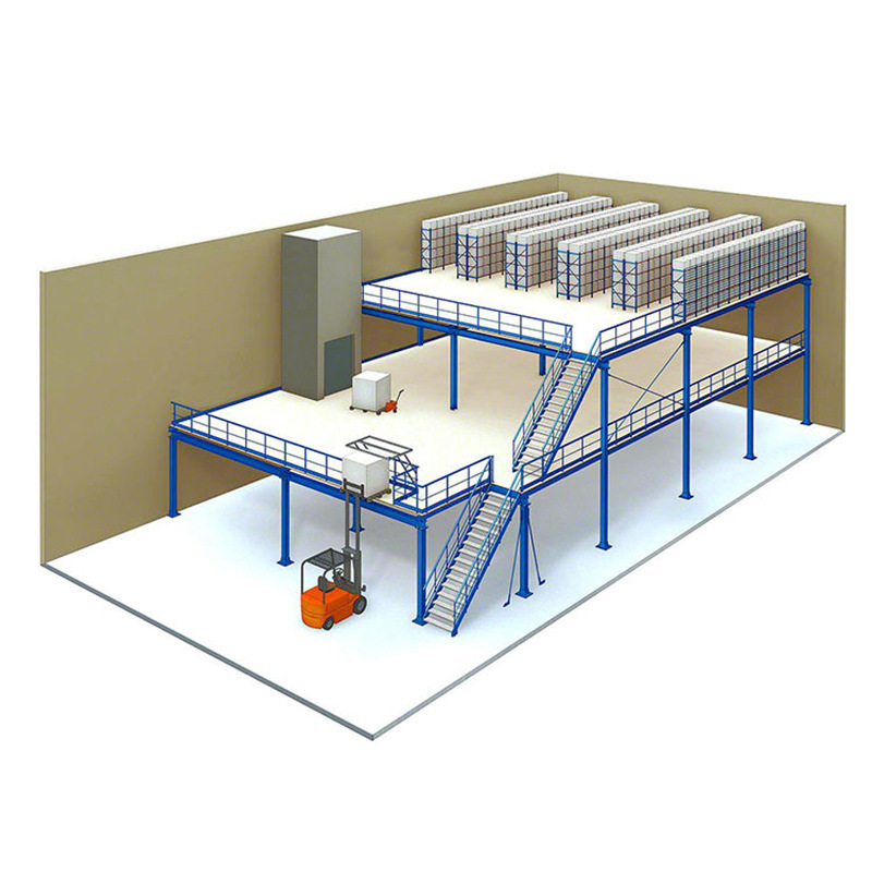 大スパン重量鉄骨構造ロフトプラットフォーム棚二階I型鋼大型工場倉庫メーカー倉庫|undefined