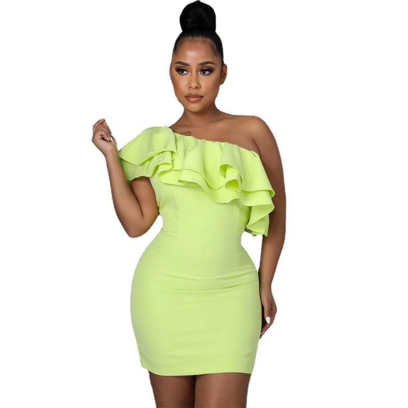 Falda midi de verano, color sólido, estilo europeo y americano, verde, que cubre el cuerpo, chal frontal, seda trenzada internacional, cintura alta, efecto adelgazante.