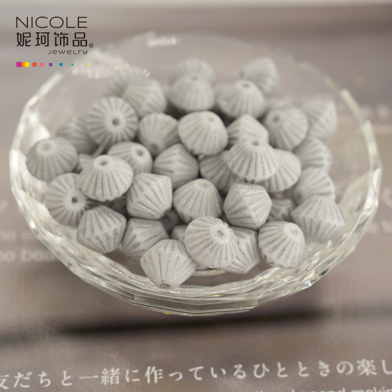 Importado checo Baosha cuentas de linterna de vidrio con cuentas hechas a mano Pulsera de 11mm accesorios de material de bricolaje alrededor de 100 piezas