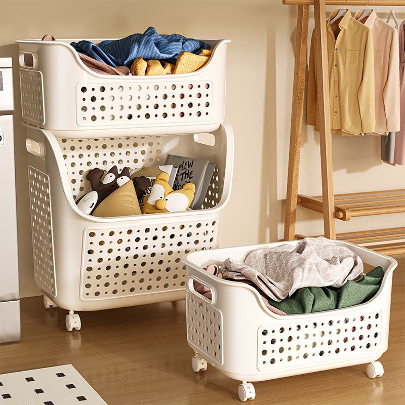 Dirty Clothes Storage Basket Classification Laundry Basket Clothes Dirty Clothes Basket Household Double-Layer Dirty Clothes Basket Laundry Basket Dirty Clothes Basket