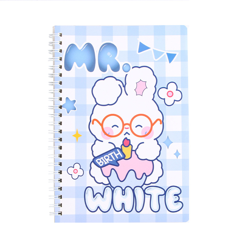 Dibujos animados creativos Fun A5 Libro de bobina Papelería para estudiantes Libro de línea horizontal engrosado de 32k Libro de notas de oficina de estudio Libro de hojas sueltas