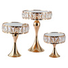 Stand, crystal, set, mirror effect, European style, 3 piece set