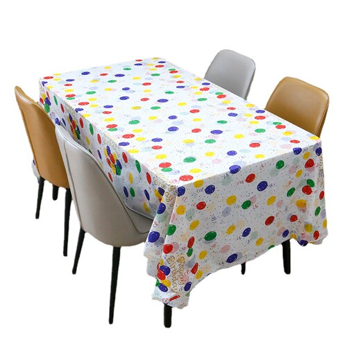 Disposable PEVA plastic tablecloth thickened balloon ins baby birthday kindergarten activity party tablecloth wholesale
