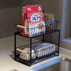 ヨーロッパとアメリカに輸出された多機能キッチン収納ラック調味料掃除用品雑貨キャビネットカウンタートップ収納ラック
